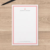 カスタム色モダンクラシックいかりパーソナライズされた 便箋