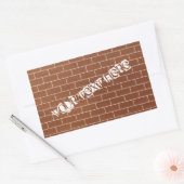 カスタム色レンガ壁シール 長方形シール (封筒)