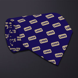 カスタム色ワイド長方形ロゴ ネクタイ