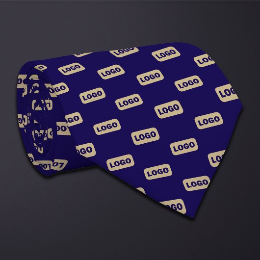 カスタム色ワイド長方形ロゴ ネクタイ
