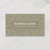 カスタム色会計番号モダンAccountant 名刺 (正面)