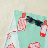 カスタム色名アイスクリームプリントビーチタオル ビーチタオル (インサイチュ)