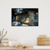 カスタム色彩の鮮やか燃料タンク – サウスダコタ ポスター (キッチン)