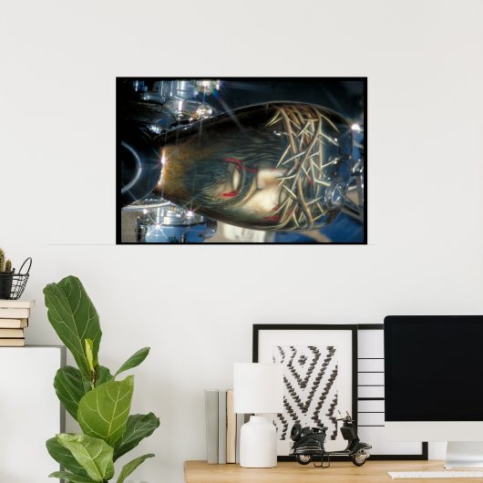 カスタム色彩の鮮やか燃料タンク – サウスダコタ ポスター (ホームオフィス)