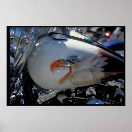 カスタム色彩の鮮やか燃料タンク – サウスダコタ ポスター (正面)