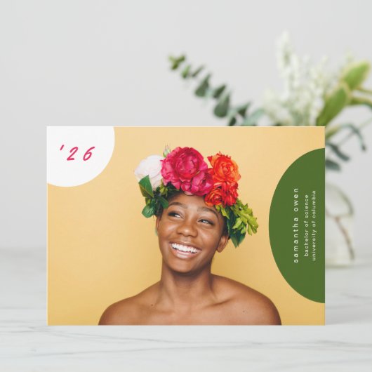 カスタム色数々の抽象芸術おもしろいテンプレート 案内状 (スタンド正面)