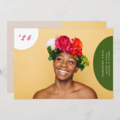 カスタム色数々の抽象芸術おもしろいテンプレート 案内状 (正面/裏面)