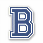 カスタム色文字Bスポーティ大学フォントアルファベット シール (正面)