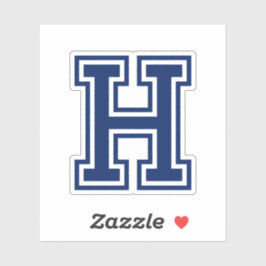 カスタム色文字Hスポーティ大学フォントアルファベット シール