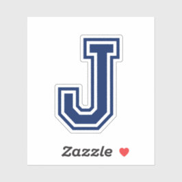 カスタム色文字Jスポーティ大学フォントアルファベット シール