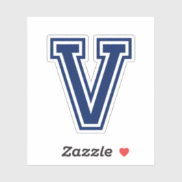 カスタム色文字Vスポーティ大学フォントアルファベット シール