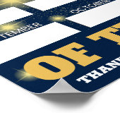 カスタム色書付け名付け従業員 ポスター (角)