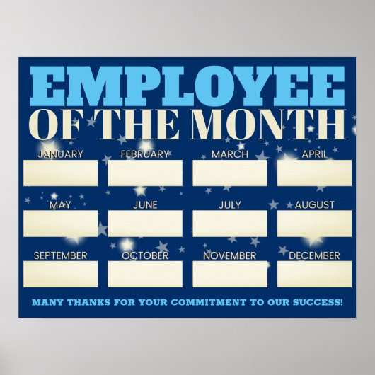 カスタム色書付け名付け従業員 ポスター (正面)