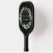 カスタム色結婚の緑の黒 ピックルボールラケット (左)