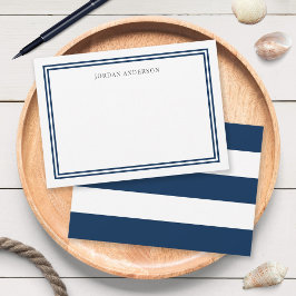 カスタム色縁どと白ストライプ色パーソナライズされた ノートカード