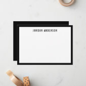 カスタム色縁どはっきりしたモダンCO ノートカード (正面/裏面インサイチュ)