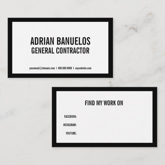 カスタム色縁ど 名刺 (正面/裏面)