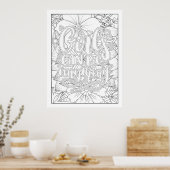 カスタム色自分の女の子は何でもできる ポスター (キッチン)