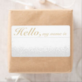 カスタム色金箔雪の名前タグ ラベル (インサイチュ)