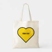 [カスタム色]シャイン付き幾何❤️ハート トートバッグ (裏面)