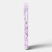 カスタム色 – ピンク紫の蝶とバラ Case-Mate iPhoneケース (裏面 / 左)