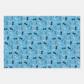 カスタム色、犬プリント包装紙シートセット ラッピングペーパーシート (正面3)