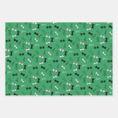 カスタム色、犬プリント包装紙シートセット ラッピングペーパーシート (正面2)