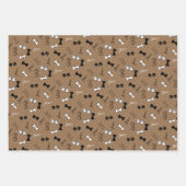 カスタム色、犬プリント包装紙シートセット ラッピングペーパーシート (正面)