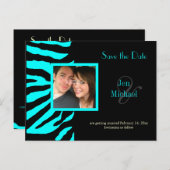 カスタム色!!Zebra日付写真を保存 案内ポストカード (正面/裏面)