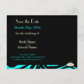 カスタム色!!Zebra日付写真を保存 案内ポストカード (裏面)