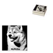 カスタム芝ポートレート写真と名前 ラバースタンプ (押印)