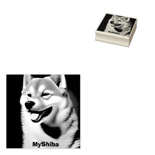 カスタム芝ポートレート写真と名前 ラバースタンプ (押印)