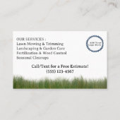 カスタム芝気に 名刺 (裏面)