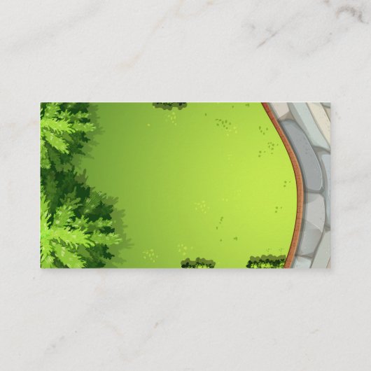 カスタム芝生景観名刺マグネット 名刺 (裏面)