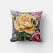 カスタム花とミツバチの装飾用クッション設計 クッション (正面)