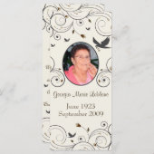 カスタム花と渦巻きメモリカーク詩 (正面/裏面)