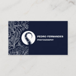 カスタム花の写真名刺付き 名刺