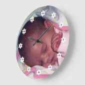 カスタム花の数 ラージ壁時計 (傾斜)