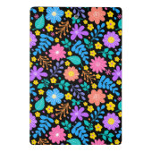 カスタム花の模様 |モノグモダンラムカラフル ミニクリップボード (裏面)