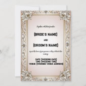 カスタム花の美しいパタ結婚ーン 招待状 (正面)