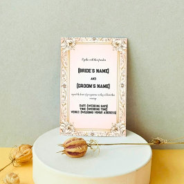 カスタム花の美しいパタ結婚ーン 招待状