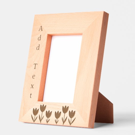 カスタム花を彫った木枠 レーザー彫刻フレーム (左)