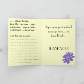 カスタム花カードデイジーカスタムグリーティングカード カード (内部)