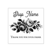 カスタム花スモールビジネスサンキューテンプレート ラバースタンプ (インプリント)