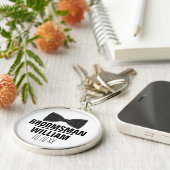 カスタム花婿介添人グロムスマ結婚ーズ キーホルダー (側面)