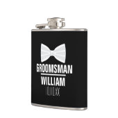 カスタム花婿介添人グロムスマ結婚ーズ フラスク (左)