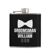カスタム花婿介添人グロムスマ結婚ーズ フラスク (正面)