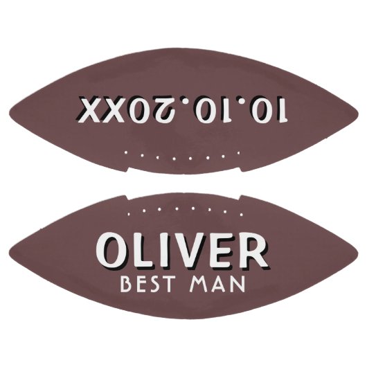 カスタム花婿介添人名の結婚日付適用領域 アメリカンフットボール (パネル)