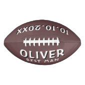 カスタム花婿介添人名の結婚日付適用領域 アメリカンフットボール (正面)
