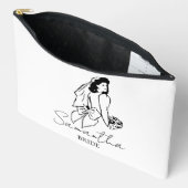 カスタム花嫁の名前ギフト アクセサリーポーチ (見開き)